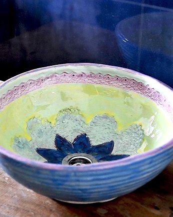 Umywalka Folkowa, umywalka nablatowa, umywalka ceramiczna, wolnostojąca, Ceramika Nastawka