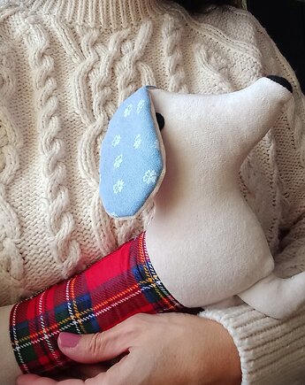 Przytulanka JAMNICZEK boucle minky HAFT imię, Atelier Liliputki