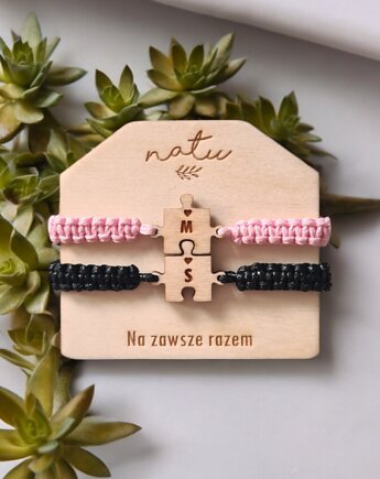 Zestaw bransoletek dla pary PUZZLE, Natu Artwork