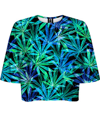 DR.CROW T-shirt Krótki CROP Hemp Blue, DrCrow