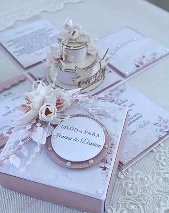 Elegancki kartka ślubna personalizowana z niespodzianką, Osobiste Prezenty