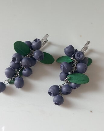 Kolczyki w kształcie borówek , MariaPolymer