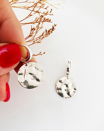 Modern Shine- SREBRNE kolczyki z kołami , geometryczne kolczyki, Anemon Atelier