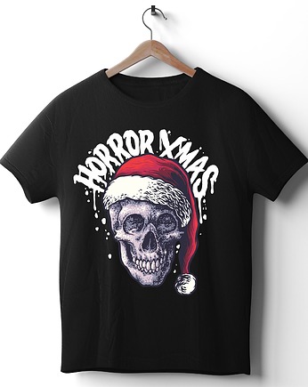 Koszulka organiczna z nadrukiem Horror xmas, ART ORGANIC