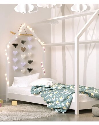 Łóżko dziecięce domek Lilly białe 180x80 cm, Scandi Home Style