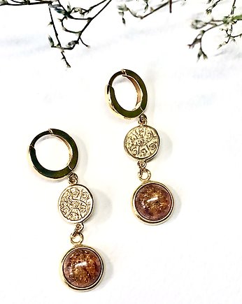 Kolczyki pozłacane Somnium, Amber Cause Jewellery