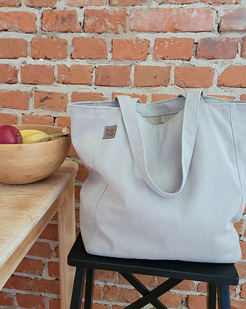 Lazy bag torba beżowa na zamek / vegan / eco, hairoo