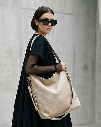 Torba hobo XXL - beż, PRACOWNIA 166