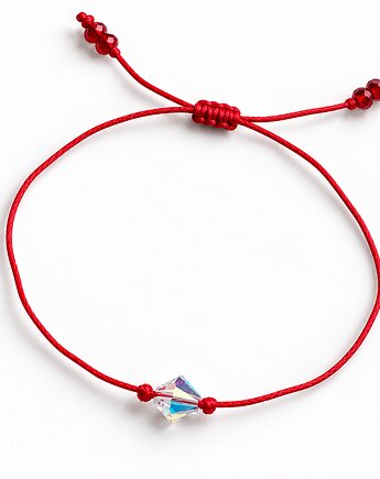Czerwona bransoletka szczęścia Swarovski, lulukalina