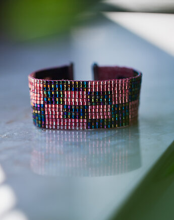 Gruba geometryczna bransoletka miyuki , All My Jewelry