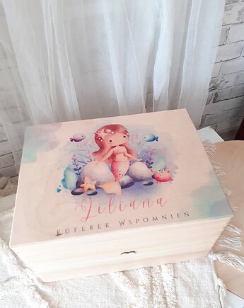 SYRENKA POJEMNIK NA ZABAWKI kuferek dekoracja pokoju metryczka, LOO LOO DREAM