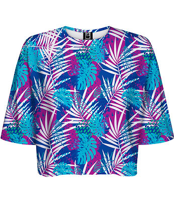 DR.CROW T-shirt Krótki CROP Palmy, DrCrow