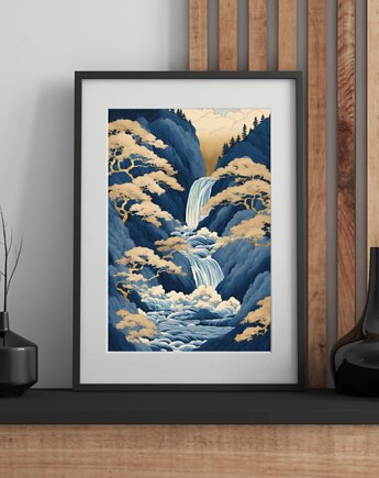 PLAKAT japoński, japandi dekoracja, obraz, black dot studio