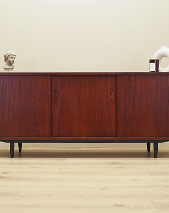 Sideboard tekowy, duński design, lata 70, produkcja: Dania, Przetwory design