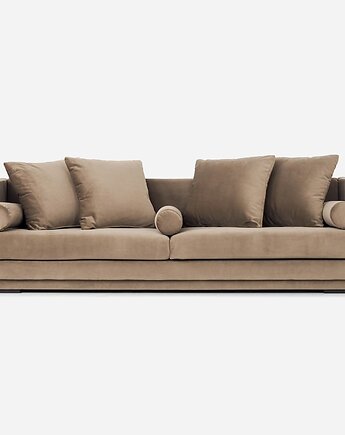 Sofa MALMO brązowy welur, skandynawski design, Przetwory design