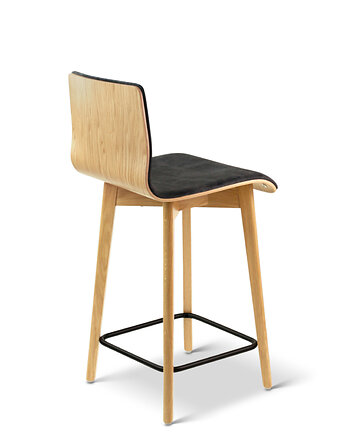 Hoker barowy dębowy Luka soft welurowa tkanina, do blatu 85-90 cm, Deltachairs