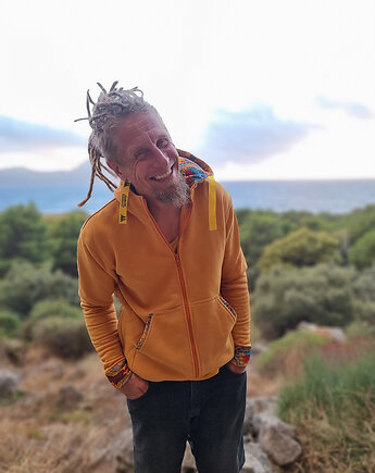 Bluza rozpinana "Musztarda z sunflowerem" unisex, Funaticos