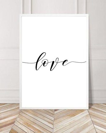 PLAKAT love Miłość typograficzny, black dot studio