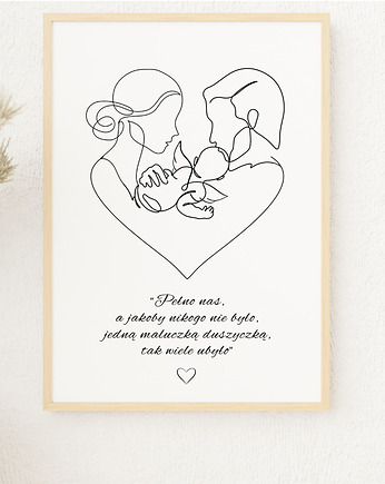 PLAKAT ANIOŁEK pamiątka tren grafika utrata dziecka, black dot studio