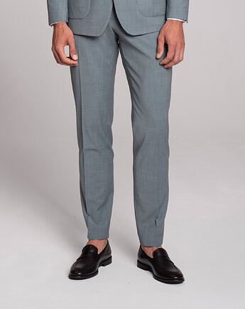 Spodnie do zestawu bagaladi zielony slim fit, BORGIO