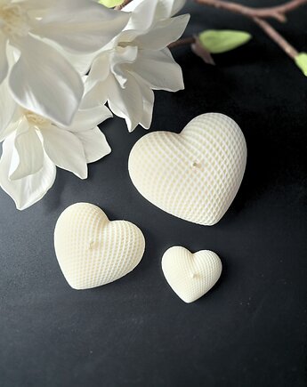 Świeca sojowa - zestaw 3 serc, nejmi candles