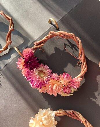 Wianek z suszonymi kwiatami - MINI, Suszony & Co.