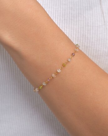 Bransoletka kamienie naturalne- srebro 925 pozłacane, Coccola JEWELLERY