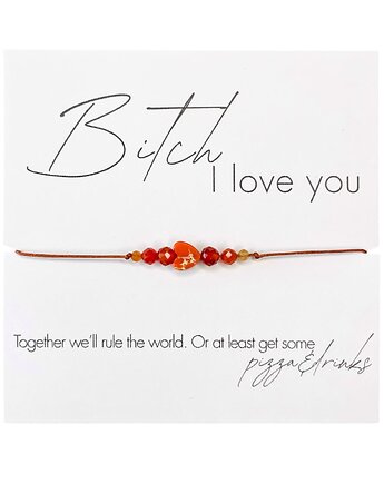 Bi.ch I love you Bransoletka z kamieni naturalnych Awenturyn, Jaspis cesarski, karolina kosior