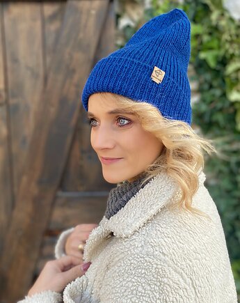 Czapka beanie Chabrowa 100% merino, eddfupanda
