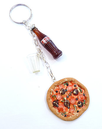 Brelok z pizzą i colą FIMO, NATAJKA