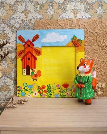 Ramka na zdjęcia z liskiem, Qletta Clay