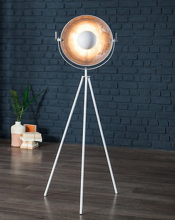 Lampa stojąca Studio biała srebrny środek 140cm, Home Design