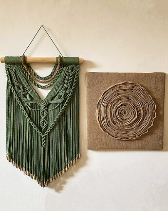 Makrama Boho Life- szałwia, Zaplątana W Sznurki