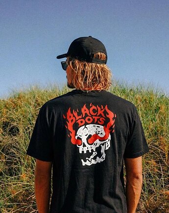 Koszulka Fire skull, Black Dots