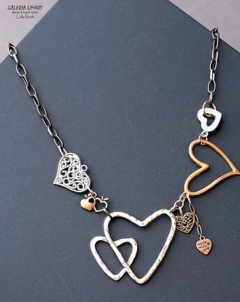 Naszyjnik z samych serc dla osoby kochającej unikaty biżuteryjne handmade, Galeria Limart