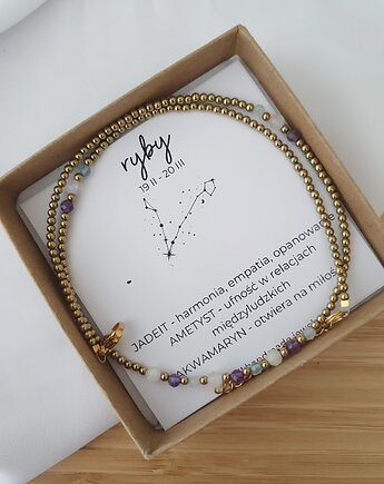 RYBY naszyjnik dla znaku zodiaku, LEI handmade 