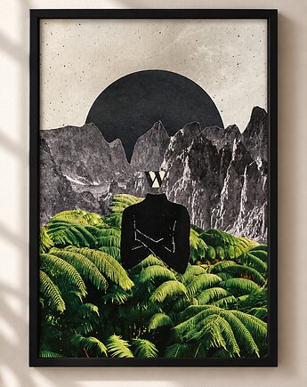 Plakat W sobie - surrealistyczny kolaż, collage.collide