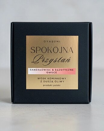 Wosk zapachowy do kominka Spokojna Przystań, Oyasumi