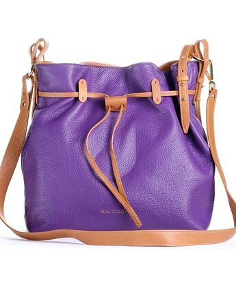 Torba skórzana Shopper - Worek Ściągany (7002), BOSCCOLO