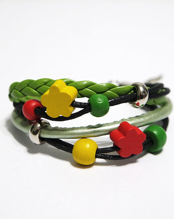 Bransoletka - Rasta, kwiaty, yenoo