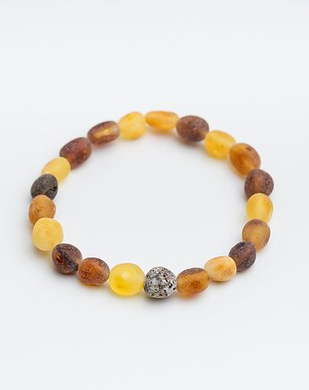 Bransoletka z bursztynu bałtyckiego elastyczna, AmberMal