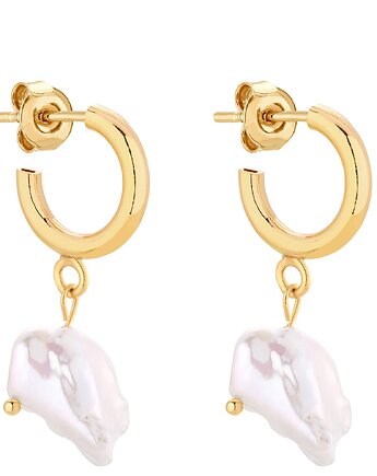 Złote półkola S z naturalnymi perłami, SOTHO