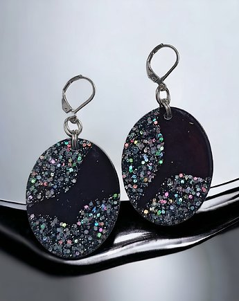 UNIKATOWE  kolczyki z żywicy : kolekcja QUEEN OF THE NIGHT III, kaktusia