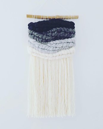 Makatka Makrama Szare Ombre, wool and stick