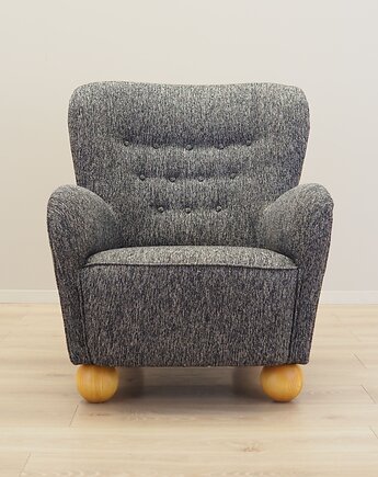 Fotel szary, skandynawski design, produkcja: Dania, Przetwory design