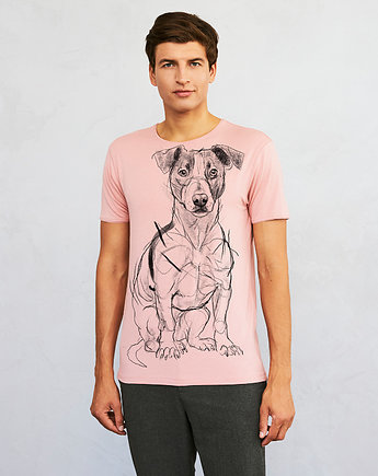 Jack Russell terrier Dog no.2 Men's T-shirt light pink, SELVA