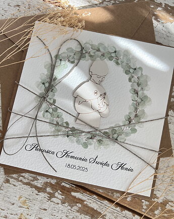 Najpiękniejsze zaproszenia handmade komunijne, na komunię, sorte