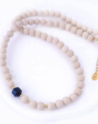 Naszyjnik z kamieni naturalnych - tygrysie oko, kamień rzeczny, MYNESS