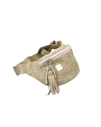 Nerka z beżowego zamszu  100% upcykling La Rambla 5, CANGUR