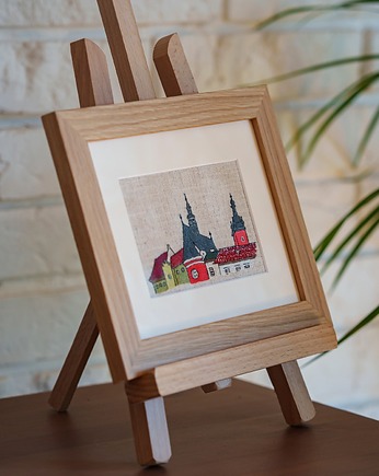 Kraków - ręcznie haftowany obraz, Pracownia Plum